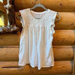 Lucky Brand White Embroidered Top
